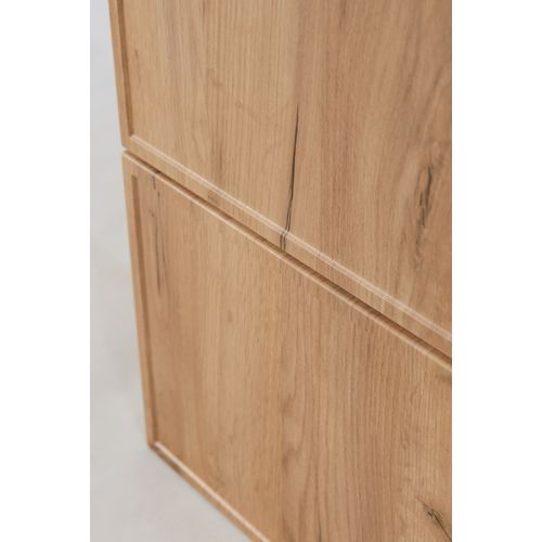 Meuble De Salle De Bain, Chêne Craft, Poignée Noire, 46 X 60 X 57 Cm