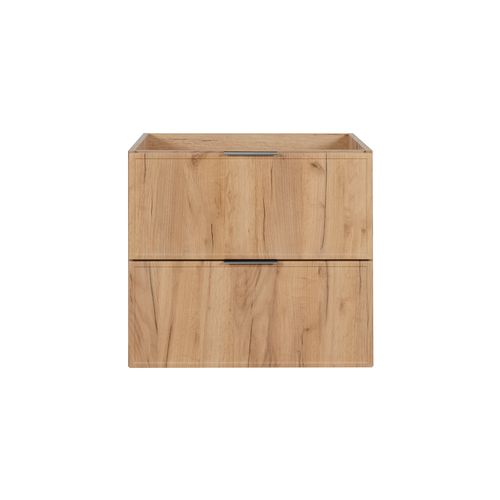 Meuble De Salle De Bain, Chêne Craft, Poignée Argentée, 46 X 60 X 57 Cm