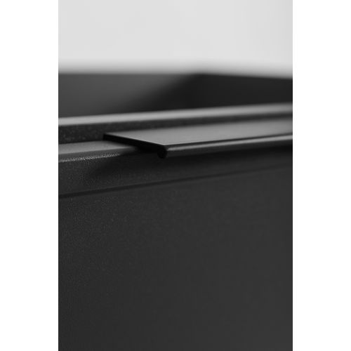 Meuble De Salle De Bain, Gris Foncé, Poignée Noire, 46 X 80 X 57 Cm