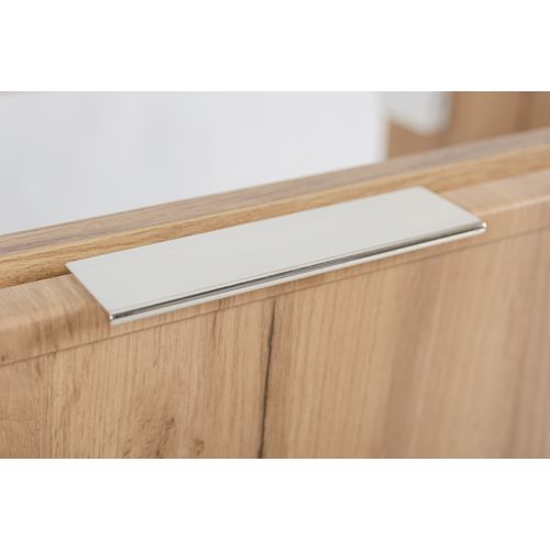 Meuble De Salle De Bain, Chêne Craft, Poignée Argentée, 46 X 80 X 57 Cm