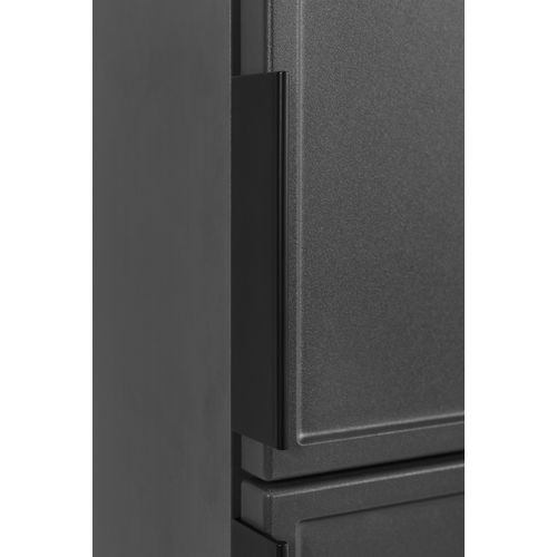 Meuble De Salle De Bain, Gris Foncé, Poignée Noire, 35 X 136 X 27 Cm