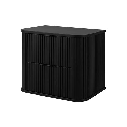 Meuble De Salle De Bain, Noir Mat, Poignée Noire, 41,5 X 60 X 51,7 Cm