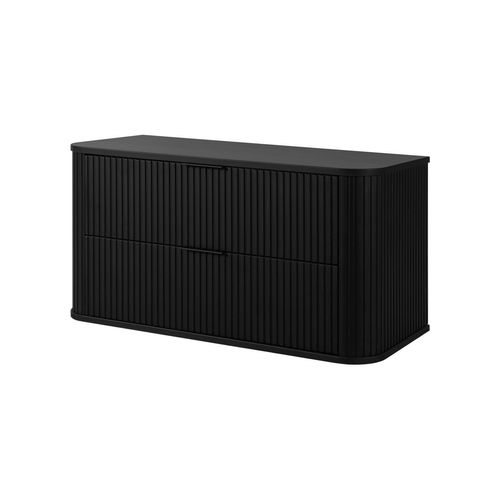 Meuble De Salle De Bain, Noir Mat, Poignée Noire, 41,5 X 100 X 51,7 Cm