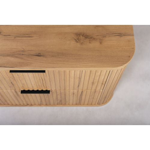 Meuble De Salle De Bain, Chêne Craft, Poignée Noire, 41,5 X 100 X 51,7 Cm