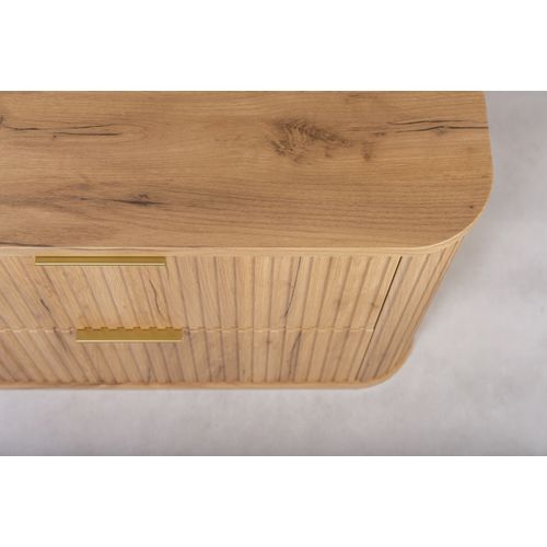 Meuble De Salle De Bain, Chêne Craft, Poignée Dorée, 41,5 X 100 X 51,7 Cm