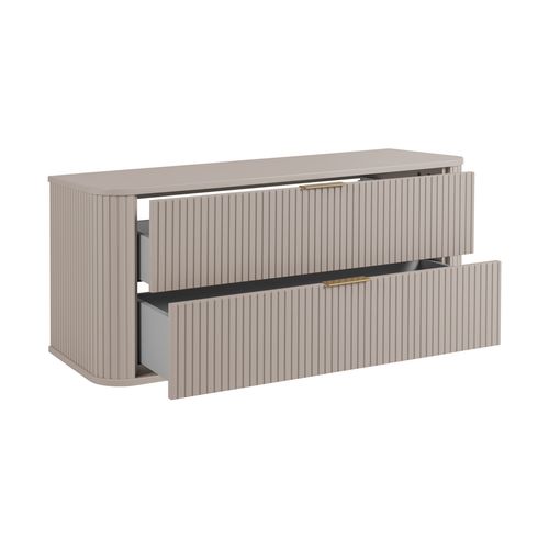 Meuble De Salle De Bain, Cachemire, Poignée Dorée, 41,5 X 120 X 51,7 Cm