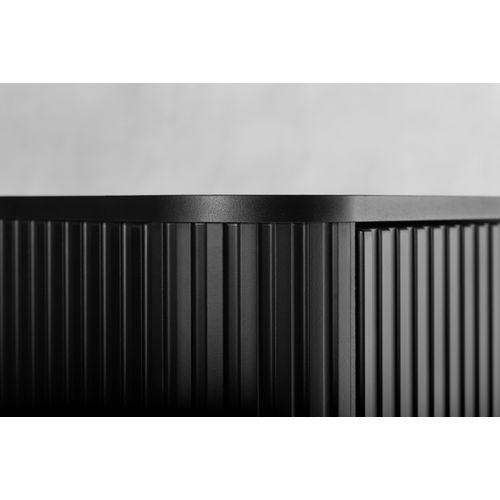 Meuble De Salle De Bain, Noir, Poignée Noire, 35,5 X 139 X 31,5 Cm