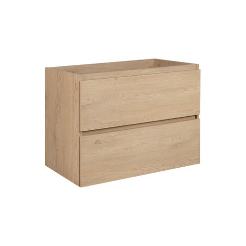 Meuble De Salle De Bain 80 Cm, Couleur : Chêne Clair, 80 X 46 X 60,7 Cm, Sans Plan De Travail