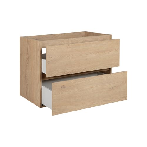 Meuble De Salle De Bain 80 Cm, Couleur : Chêne Clair, 80 X 46 X 60,7 Cm, Sans Plan De Travail