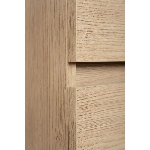 Meuble De Salle De Bain 120 Cm (2 X 60) + Top, Couleur : Chêne Clair, 120 X 46 X 60,7 Cm