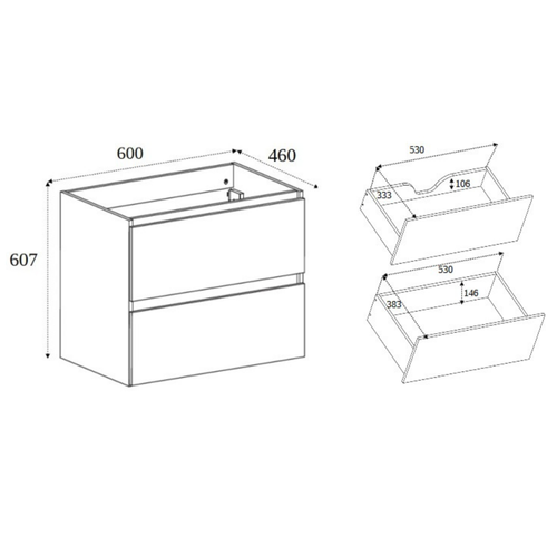 Meuble De Salle De Bain 60 Cm + Top, Pieds, Couleur : Chêne Clair, 60 X 77 X 46 Cm