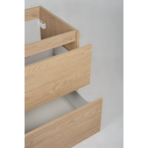 Meuble De Salle De Bain 120 Cm (2 X 60) + Top, Pieds, Couleur : Chêne Clair, 120 X 77 X 46 Cm