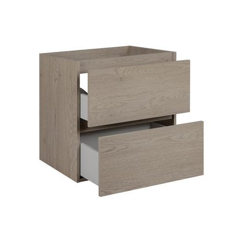 Meuble De Salle De Bain 60 Cm, Couleur: Chêne Foncé, 60 X 46 X 60,7 Cm, Sans Plan De Travail