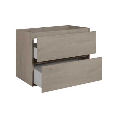 Meuble De Salle De Bain 80 Cm, Couleur: Chêne Foncé, 80 X 46 X 60,7 Cm, Sans Plan De Travail