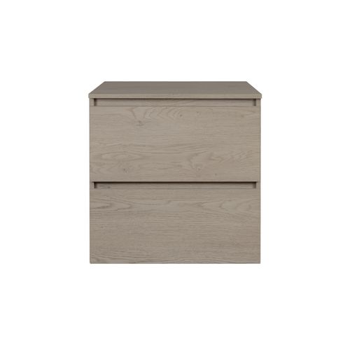 Meuble De Salle De Bain 60 Cm Avec Plan De Travail Supérieur, Couleur: Chêne Foncé, 60 X 57 X 46 Cm