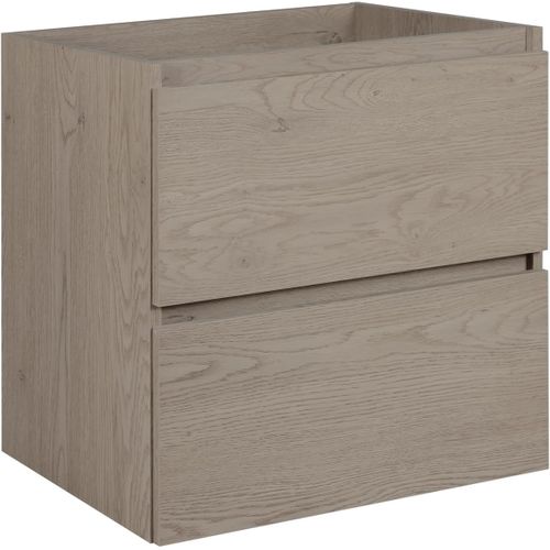 Meuble De Salle De Bain, Pieds, Couleur: Chêne Foncé, 60 X 46 X 80,7 Cm, Sans Plan De Travail