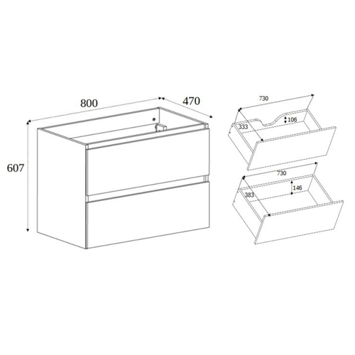 Meuble De Salle De Bain 80 Cm + Top, Pieds, Couleur: Chêne Foncé, 80 X 77 X 46 Cm