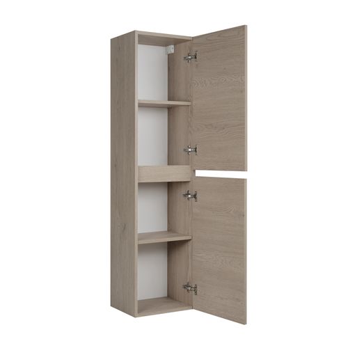 Meuble De Salle De Bain, Couleur: Chêne Foncé, 35 X 136 X 27 Cm