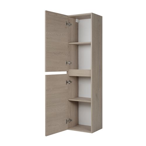 Meuble De Salle De Bain, Couleur: Chêne Foncé, 35 X 136 X 27 Cm