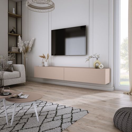 Meuble TV, Brun Caramel, 200 (2 X 100) X 34 X 32 Cm