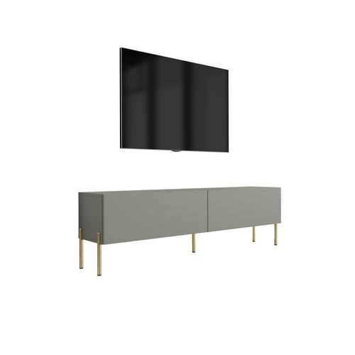 Meuble TV, Aloès, 140 X 52 X 32 Cm, Pieds Dorées