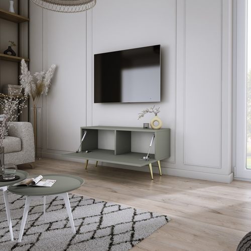 Meuble TV, Aloès, 100 X 52 X 32 Cm, Pieds Dorées