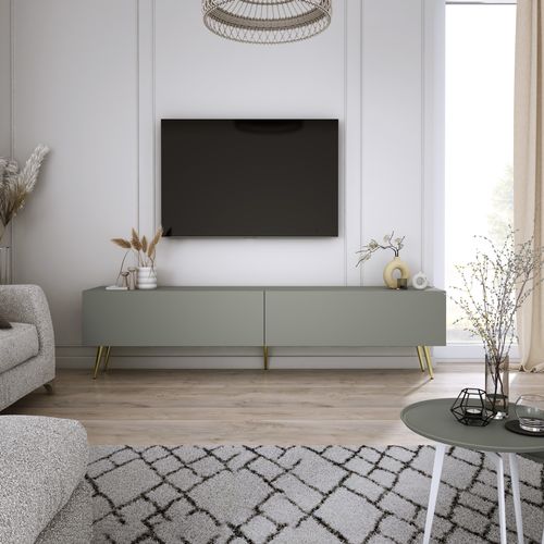 Meuble TV, Aloès, 170 X 52 X 32 Cm, Pieds Dorées