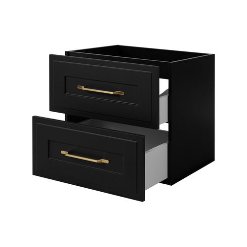 Meuble Sous Lavabo De Style Classique, Noir, 60 X 57 X 46 Cm