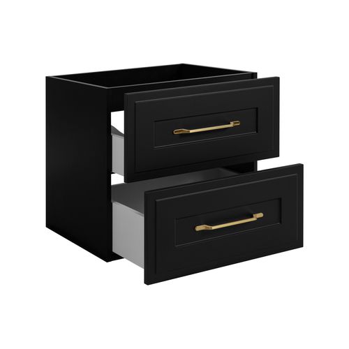 Meuble Sous Lavabo De Style Classique, Noir, 60 X 57 X 46 Cm