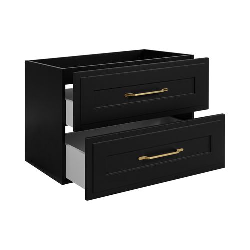 Meuble Sous Lavabo De Style Classique, Noir, 80 X 57 X 46 Cm