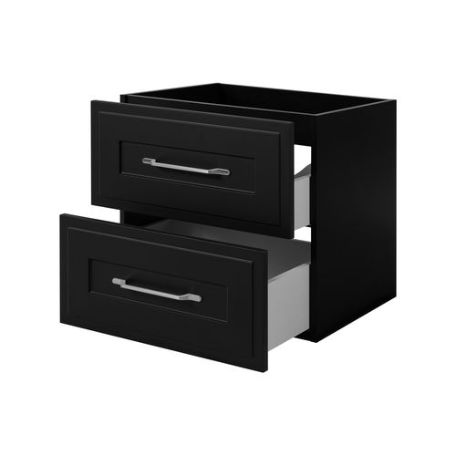 Meuble Sous Lavabo De Style Classique, Noir, 60 X 57 X 46 Cm