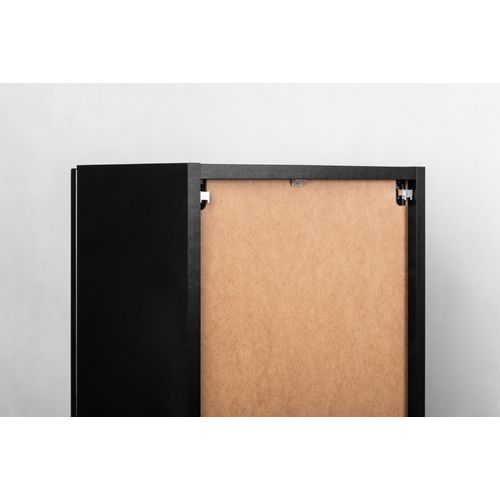 Colonne De Salle De Bain, Noir, 35 X 136 X 27 Cm, Poignée Noire