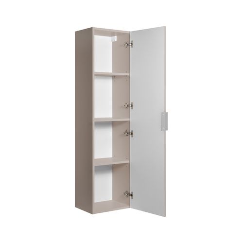 Colonne De Salle De Bain, Chêne Craft, 35 X 136 X 27 Cm, Poignée Argentée