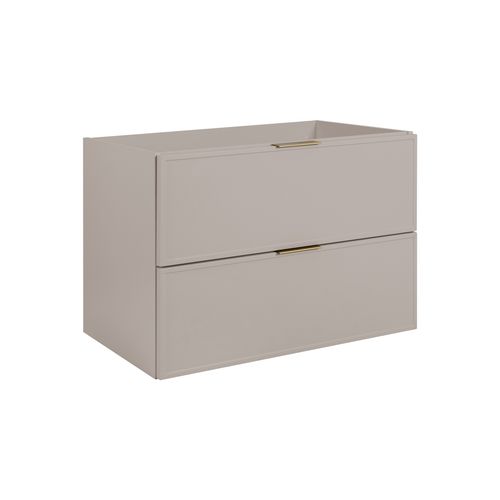 Meuble De Salle De Bain, Cachemire, Poignée Noire, 160 ( 2 X 80) X 46 X 57 Cm