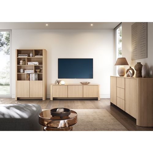 Buffet Avec 3 Tiroirs Et 2 Portes 103 X 39 X 132 Cm, Bois