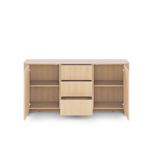 Buffet Avec 3 Tiroirs Et 2 Portes 103 X 39 X 132 Cm, Bois