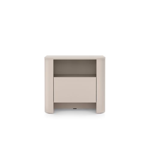 Table De Chevet 58 X 39 X 52 Cm, Beige