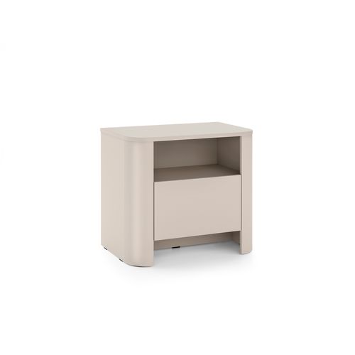 Table De Chevet 58 X 39 X 52 Cm, Beige