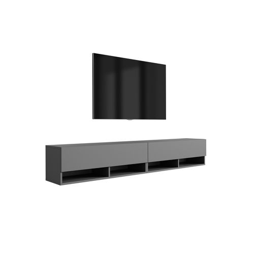 Meuble TV 200 (2 X 100) Cm Anthracite, 200 X 32 X 52 Cm