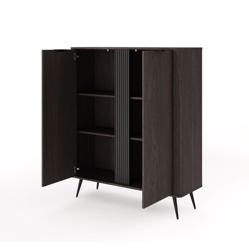 Buffet, Chêne Dunin Combiné Avec Du Noir, 113,2 X 134 X 38 Cm