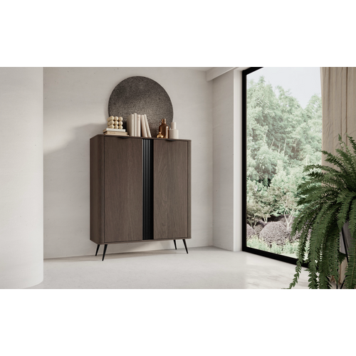 Buffet, Chêne Dunin Combiné Avec Du Noir, 113,2 X 134 X 38 Cm