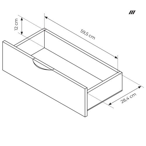 Commode, Chêne Dunin Combiné Avec Du Noir, 163,2 X 81,2 X 38 Cm