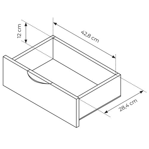 Table De Chevet, Chêne Dunin Combiné Avec Du Noir, 63,2 X 55,3 X 38 Cm