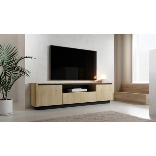 Meuble TV, Chêne Crémone, 200 X 54,9 X 38,1 Cm