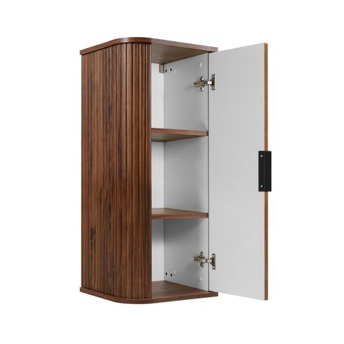 Meuble De Salle De Bain Suspendu, Chêne Noyer, 35,5 X 79 X 31,5 Cm