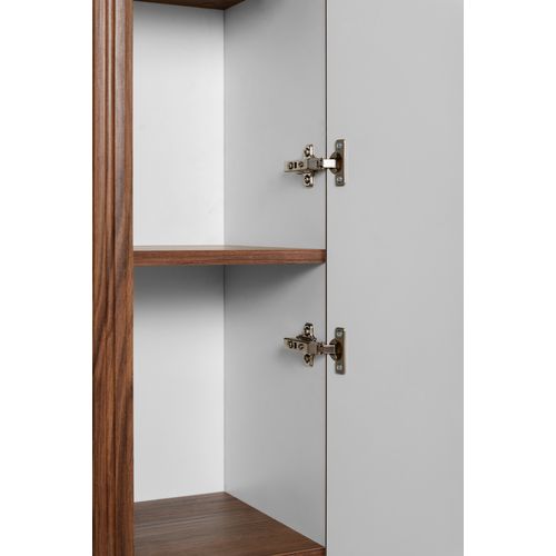 Meuble De Salle De Bain Suspendu, Chêne Noyer, 35,5 X 79 X 31,5 Cm