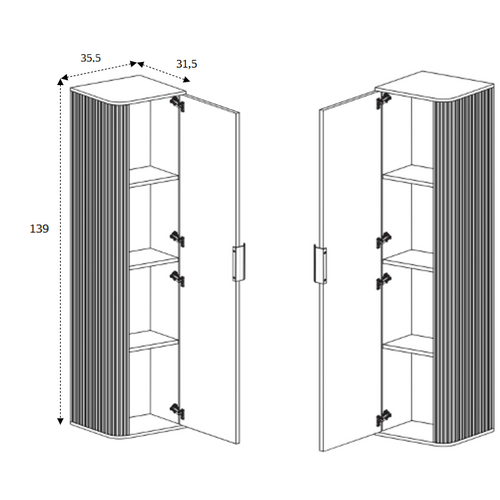 Meuble De Salle De Bain Suspendu, Chêne Noyer, 35,5 X 139 X 31,5 Cm