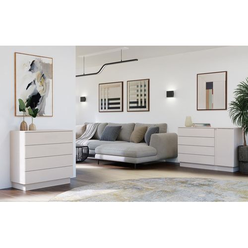 Commode, Cachemire / Beige, 125 X 84 X 40 Cm