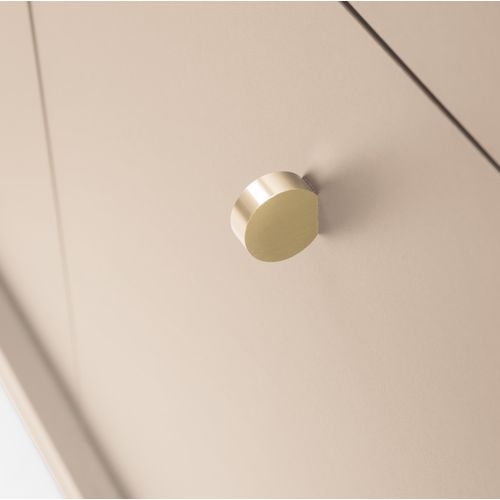 Coiffeuse, Beige Sable, 103,5 X 77,6 X 50 Cm, Pieds Dorées