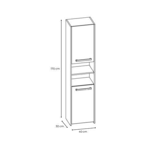 Armoire De Salle De Bain, Sonoma Chêne, 170 X 40 X 30 Cm